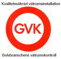 Kvalitetssäkrad våtrumsinstallation
Logga GVK
Golvbranschens våtrumskontroll